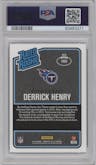 Derrick Henry from the 2016 Panini Donruss Optic set featuring a Purple parallel graded by PSA and given an overall grade of 10.