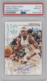 Jason Terry from the 2022-23 Panini Court Kings set featuring a Violet parallel graded by PSA and given an overall grade of 10.
