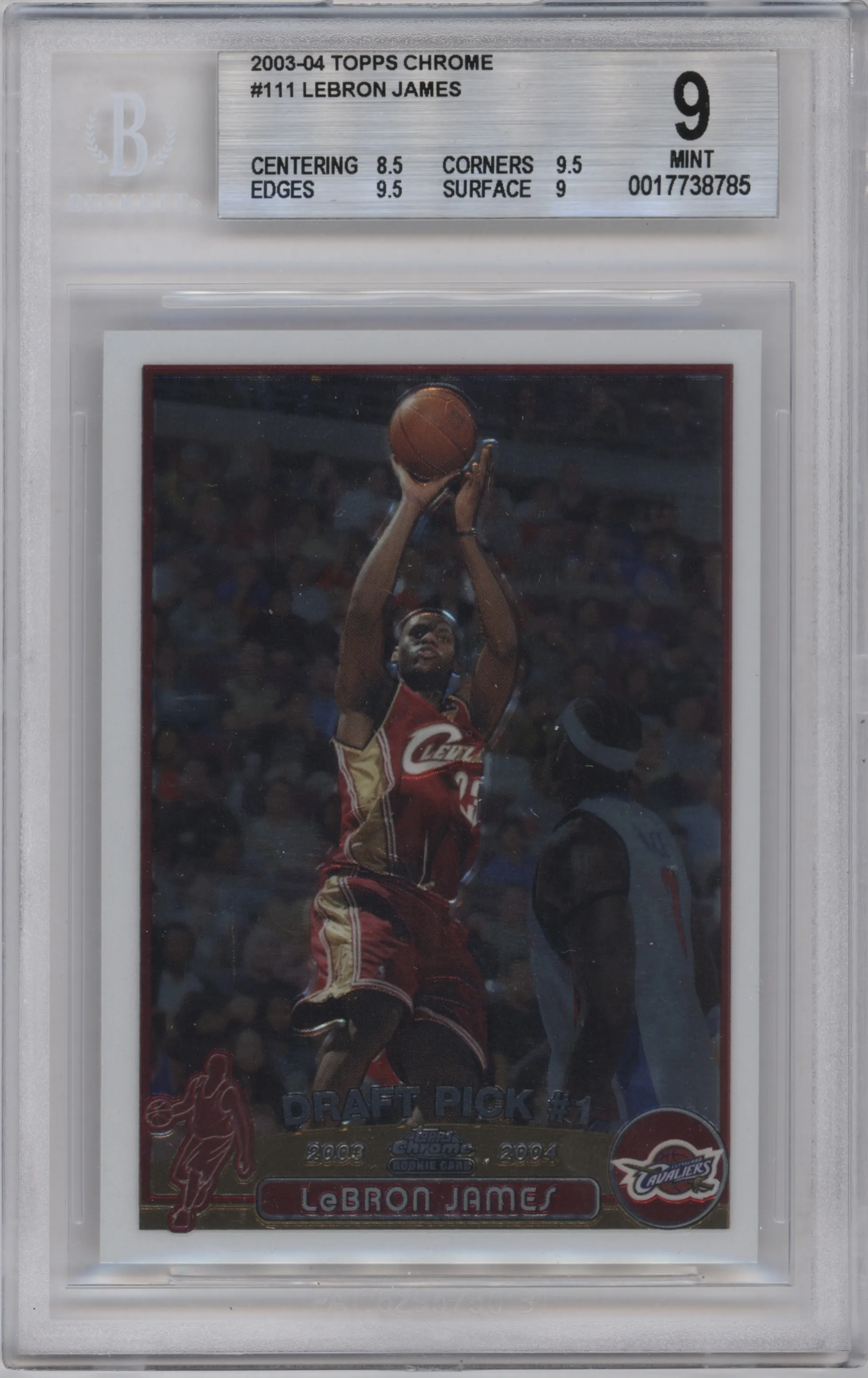 2003 Topps Chrome LeBron James #111 BGS 9