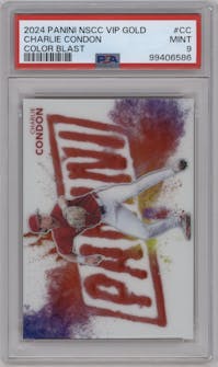 Charlie Condon from the 2024 Panini The National VIP set graded by PSA and given an overall grade of 9.