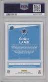 CeeDee Lamb from the 2020 Panini Donruss set graded by PSA and given an overall grade of 10.