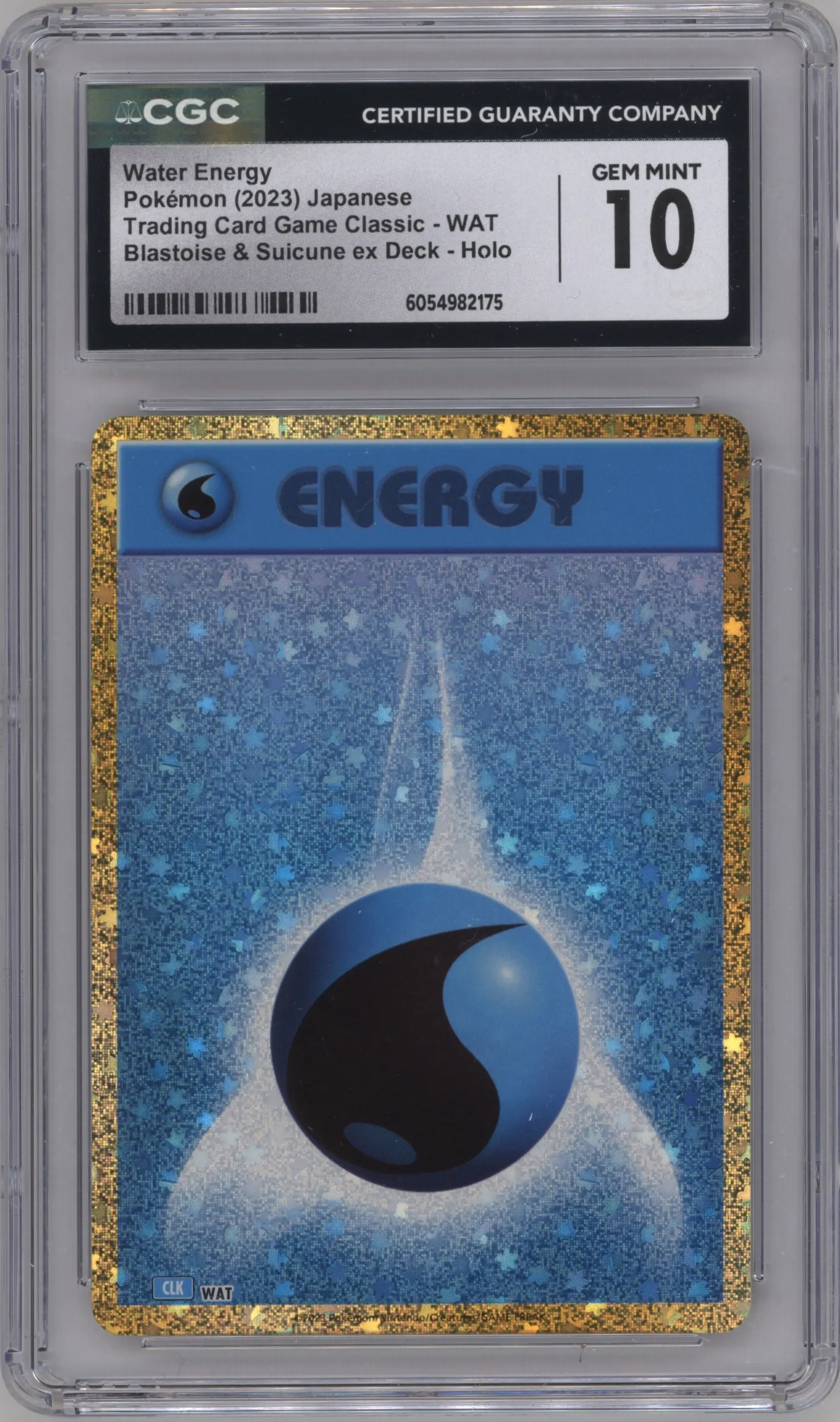 2023 Pokemon CLK Japanese Water Energy #NNO CGC 10