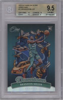 Brandon Miller from the 2023-24 Panini One and One set graded by Beckett and given an overall grade of 9.5.