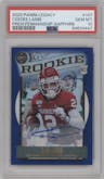 CeeDee Lamb from the 2020 Panini Legacy set featuring a Sapphire parallel graded by PSA and given an overall grade of 10.