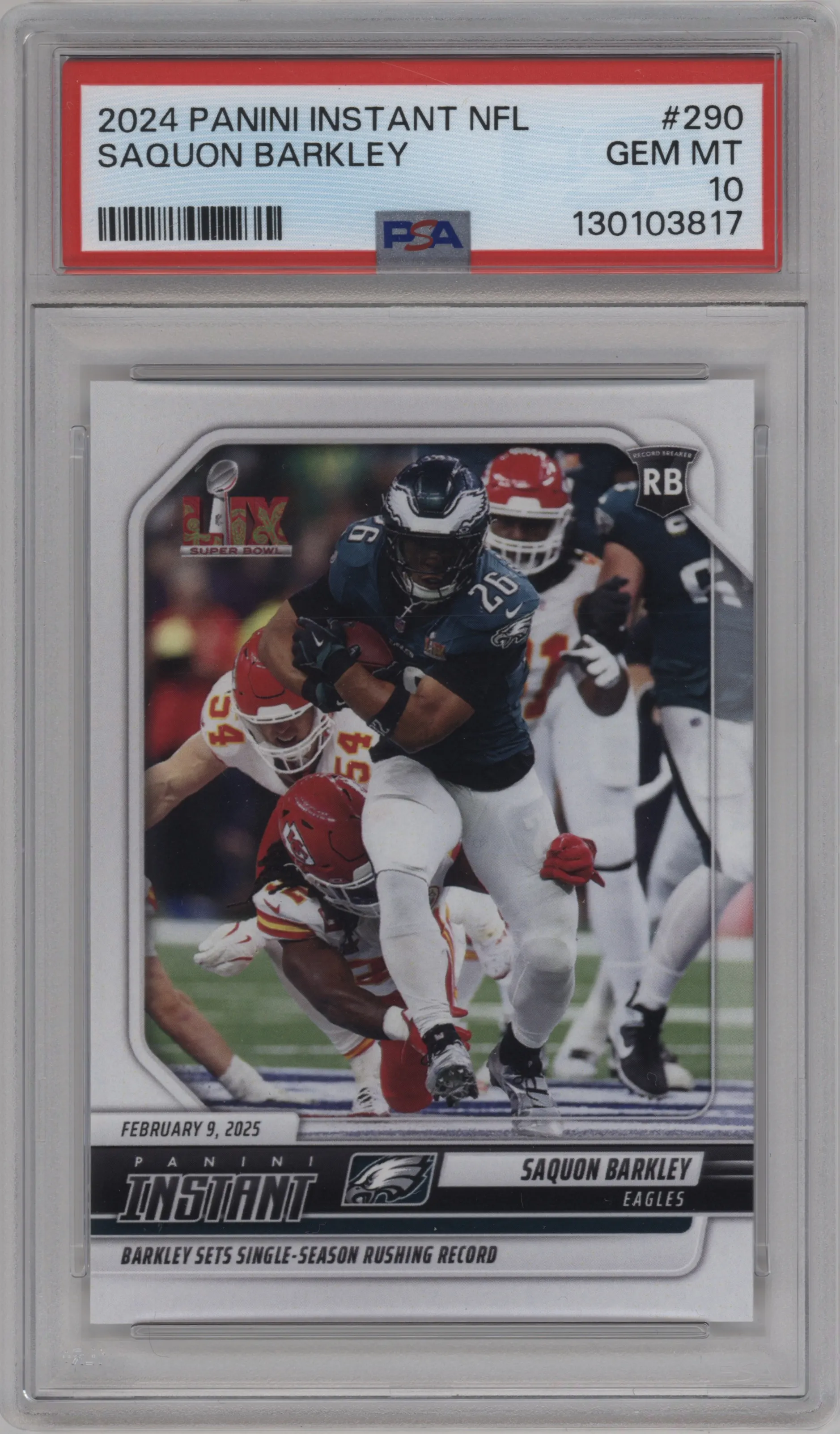 2024 Panini Instant NFL Saquon Barkley #290 PSA 10