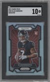 Bijan Robinson from the 2023 Panini Prizm set graded by SGC and given an overall grade of 10.