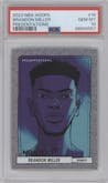 Brandon Miller from the 2023-24 Panini NBA Hoops set graded by PSA and given an overall grade of 10.
