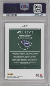 Will Levis from the 2023 Donruss Optic set graded by PSA and given an overall grade of 10.