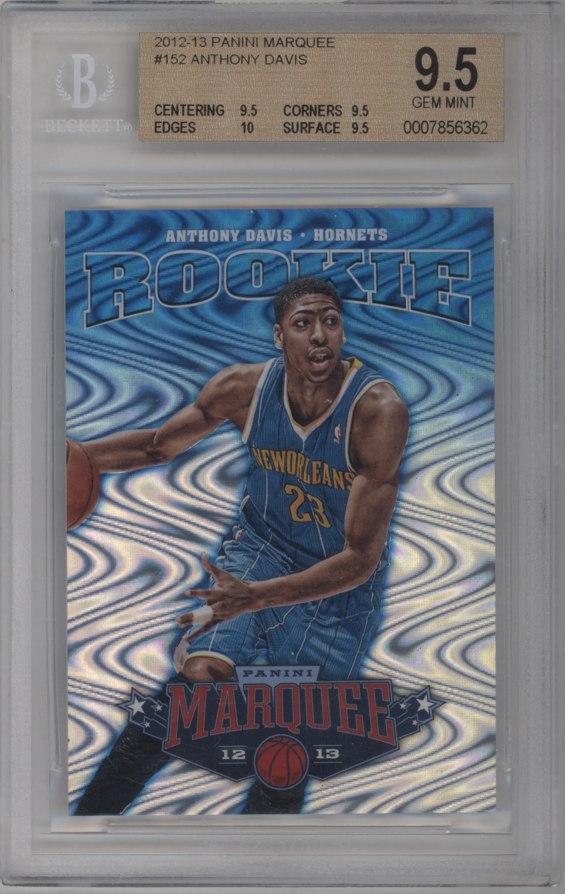 2012 Panini Marquee Swirlorama Anthony Davis #152 BGS 9.5