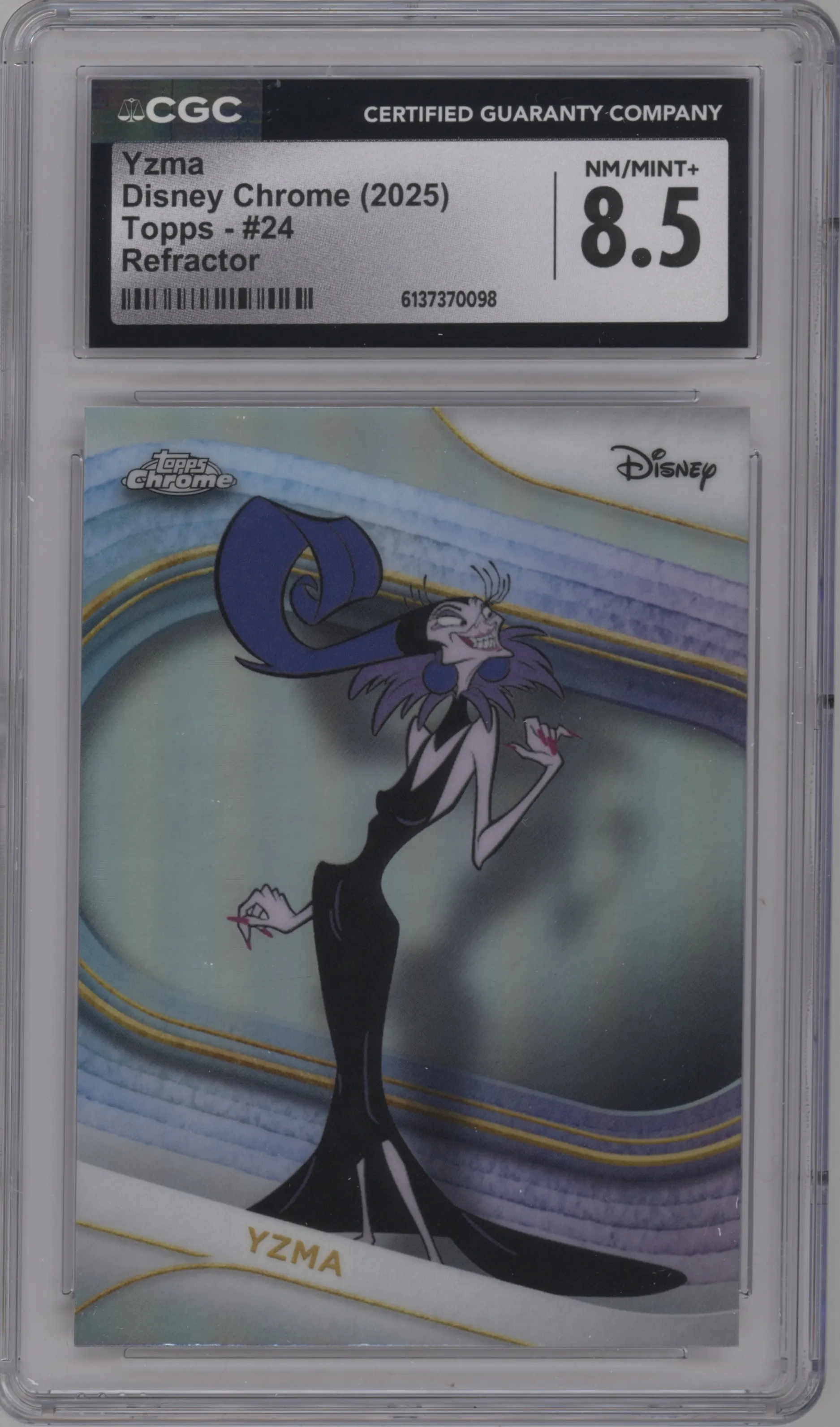2025 Topps Chrome Disney Yzma Refractor #24 CGC 8.5