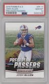 Josh Allen from the 2018 Panini Rookies & Stars set graded by PSA and given an overall grade of 10.