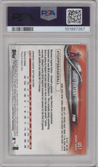 Shohei Ohtani from the 2018 Topps Update set graded by PSA and given an overall grade of 10.