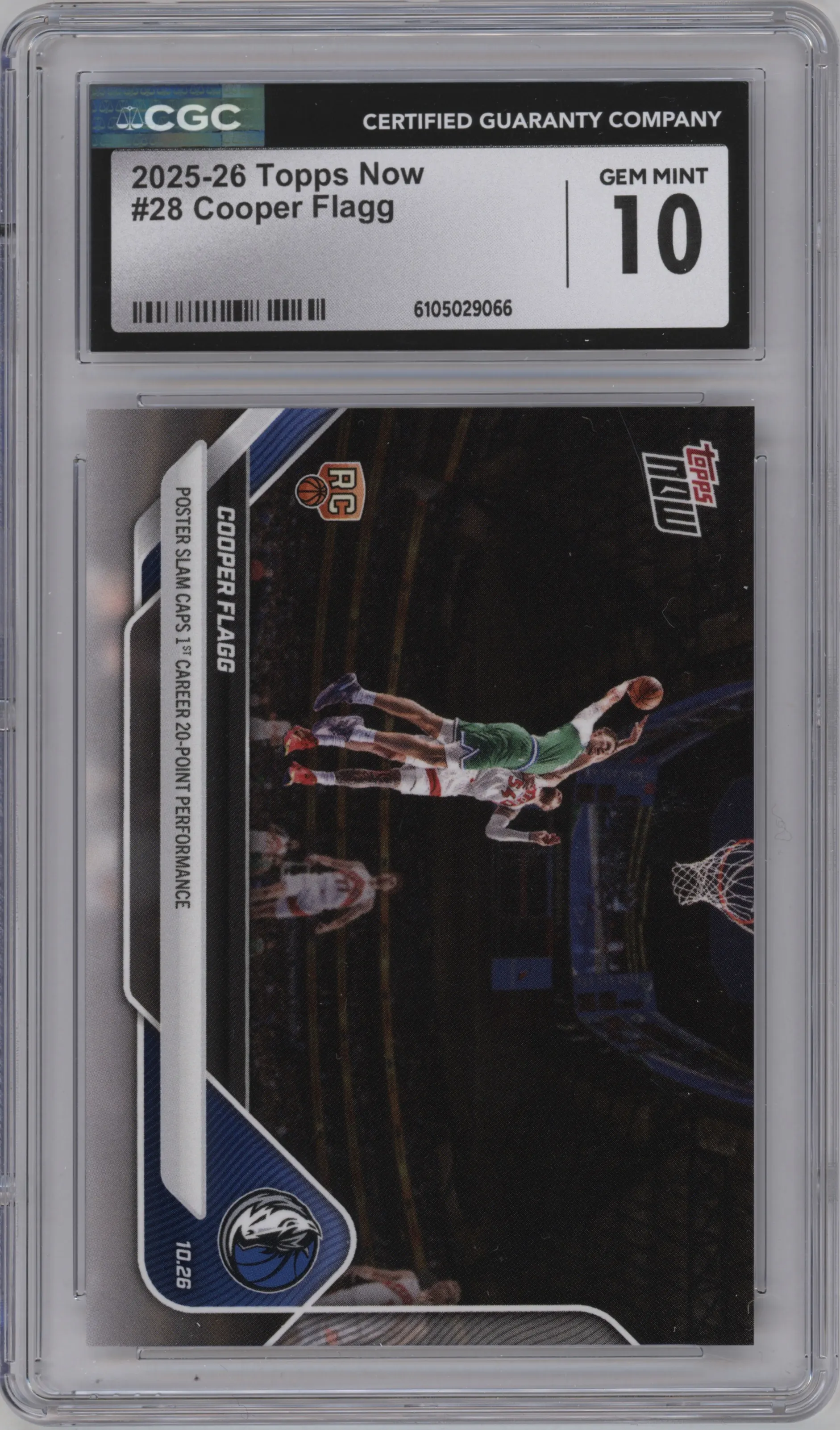 2025 Topps Now Cooper Flagg #28 CGC 10