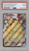 Pikachu VMAX from the 2020 Pokemon SWSH set graded by PSA and given an overall grade of 9.