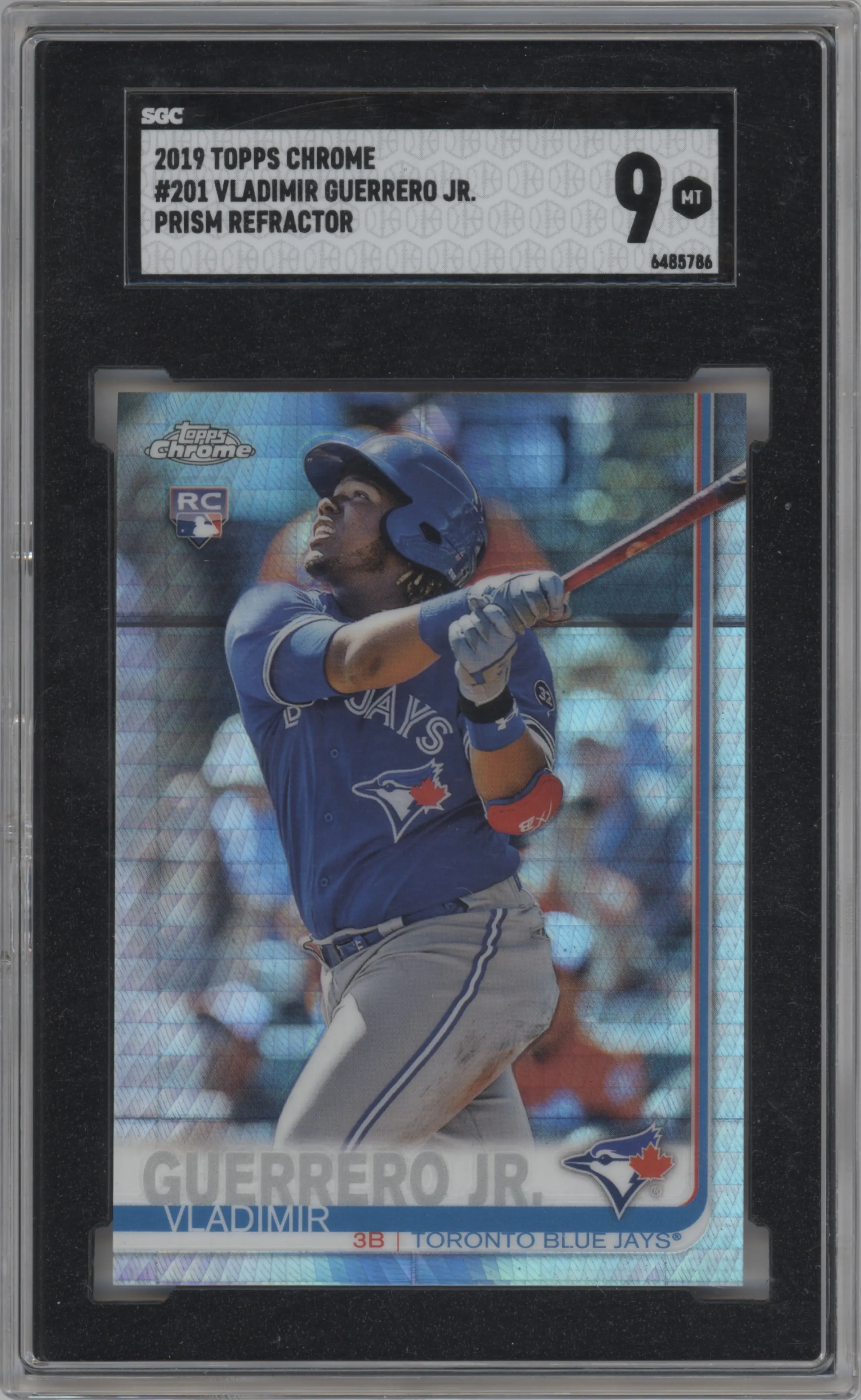 2019 Topps Chrome Vladimir Guerrero Jr. Prism Refractor SGC 9