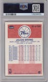 Julius Erving from the 1986-87 Fleer set graded by PSA and given an overall grade of 7.