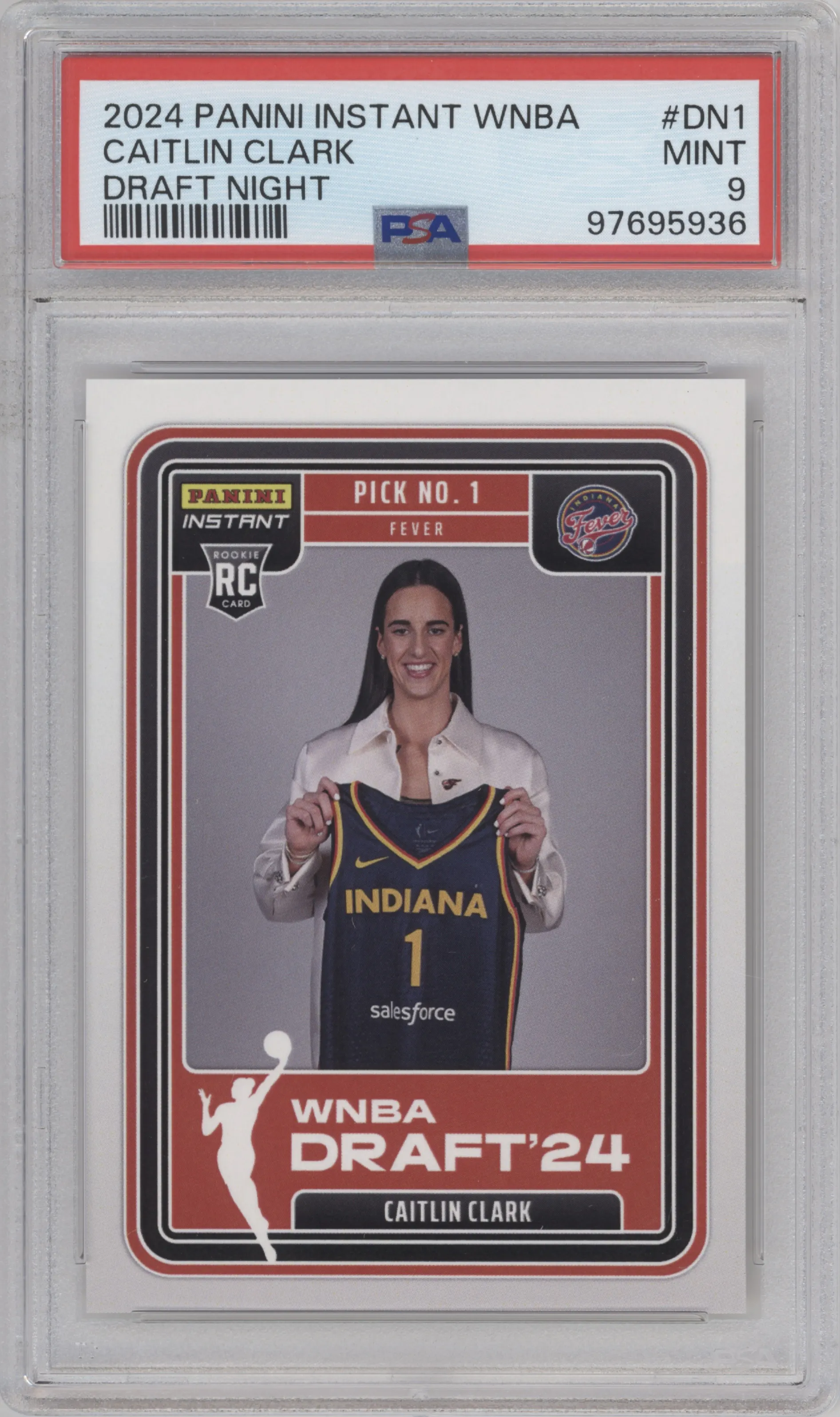 2024 Panini Instant WNBA Draft Night Caitlin Clark PSA 9