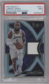 Lebron James from the 2022-23 Panini Select set graded by PSA and given an overall grade of 9.