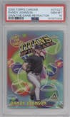 Randy Johnson	 from the 2000 Topps Chrome set featuring a Refractor parallel graded by PSA and given an overall grade of 10.