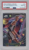 Victor Wembanyama from the 2023-24 Topps Chrome Cosmic set graded by PSA and given an overall grade of 10.