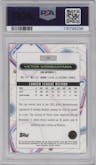 Victor Wembanyama from the 2023-24 Topps Chrome Cosmic set graded by PSA and given an overall grade of 10.