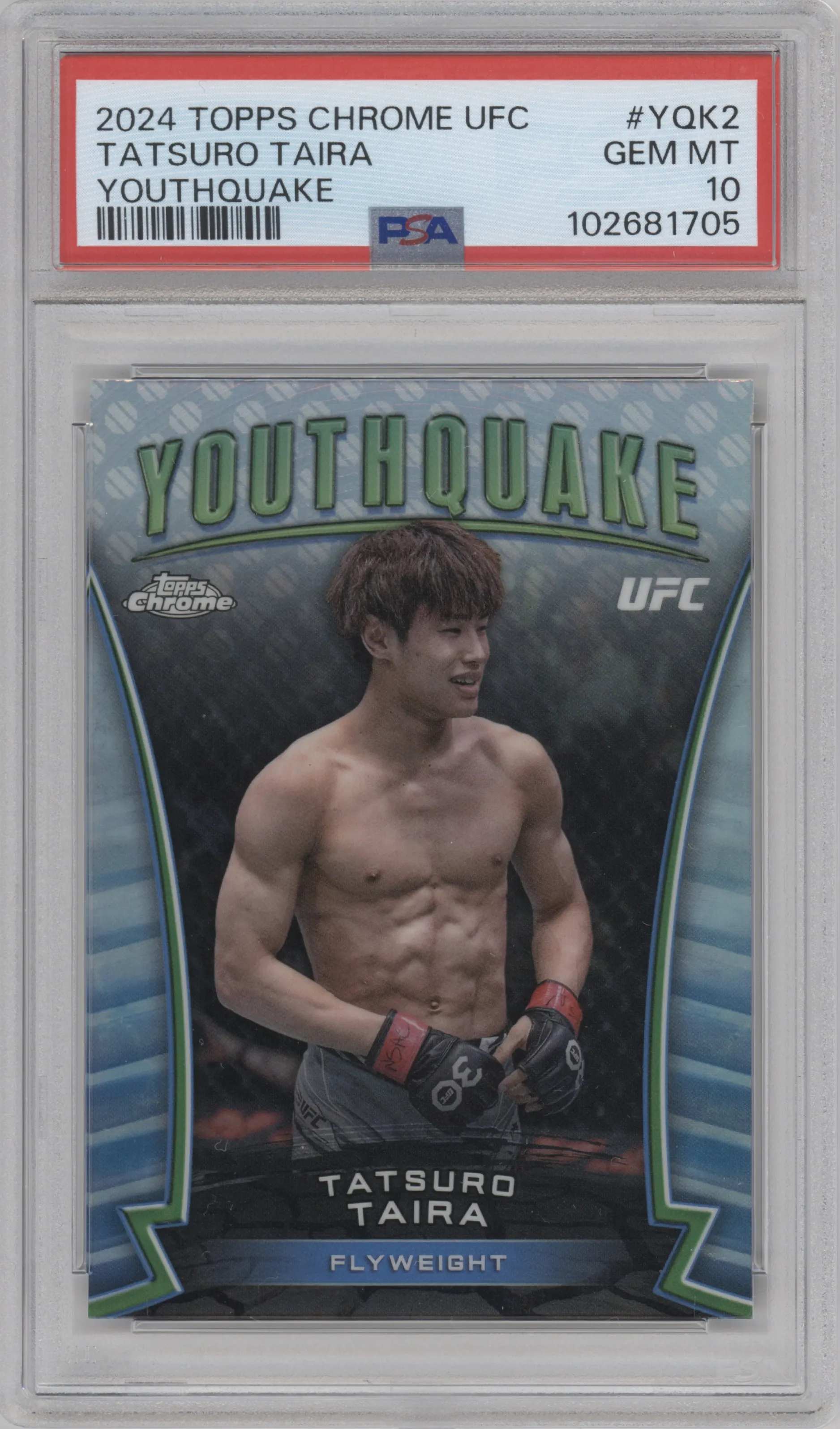 2024 Topps Chrome UFC Youthquake Tatsuro Taira #YQK-2 PSA 10