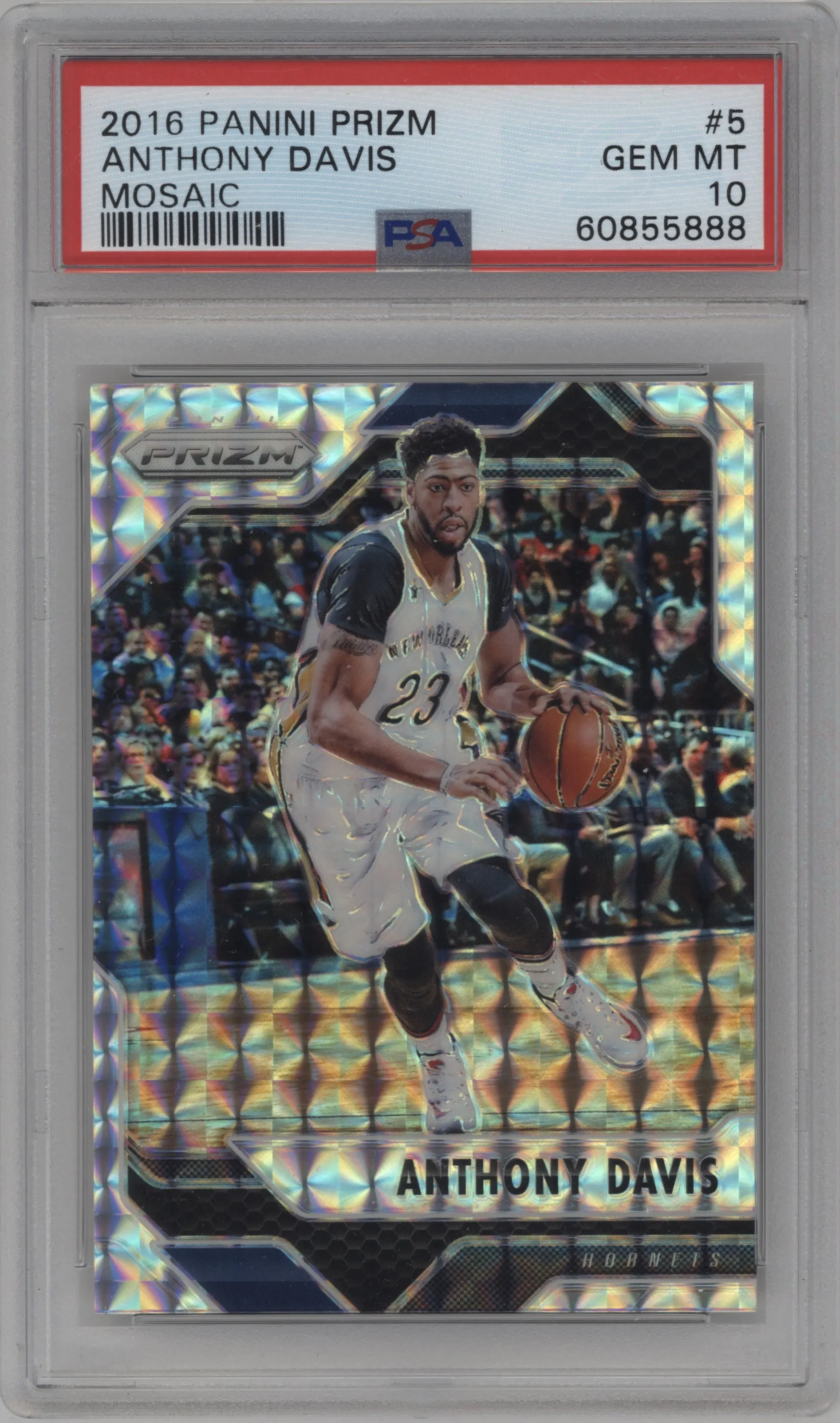 2016 Panini Mosaic Prizm Anthony Davis #5 PSA 10
