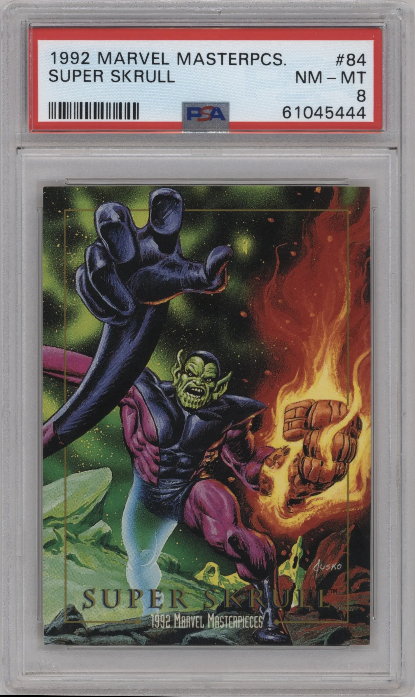 1992 SkyBox Marvel Masterpieces Super Skrull PSA 8