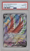 Ho-Oh V from the 2022 Pokemon SWSH set graded by PSA and given an overall grade of 10.