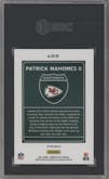 Patrick Mahomes II from the 2021 Panini Donruss Optic set graded by SGC and given an overall grade of 9.5.