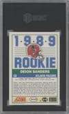 Deion Sanders from the 1989 Score set graded by SGC and given an overall grade of 9.