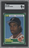 Deion Sanders from the 1989 Score set graded by SGC and given an overall grade of 9.