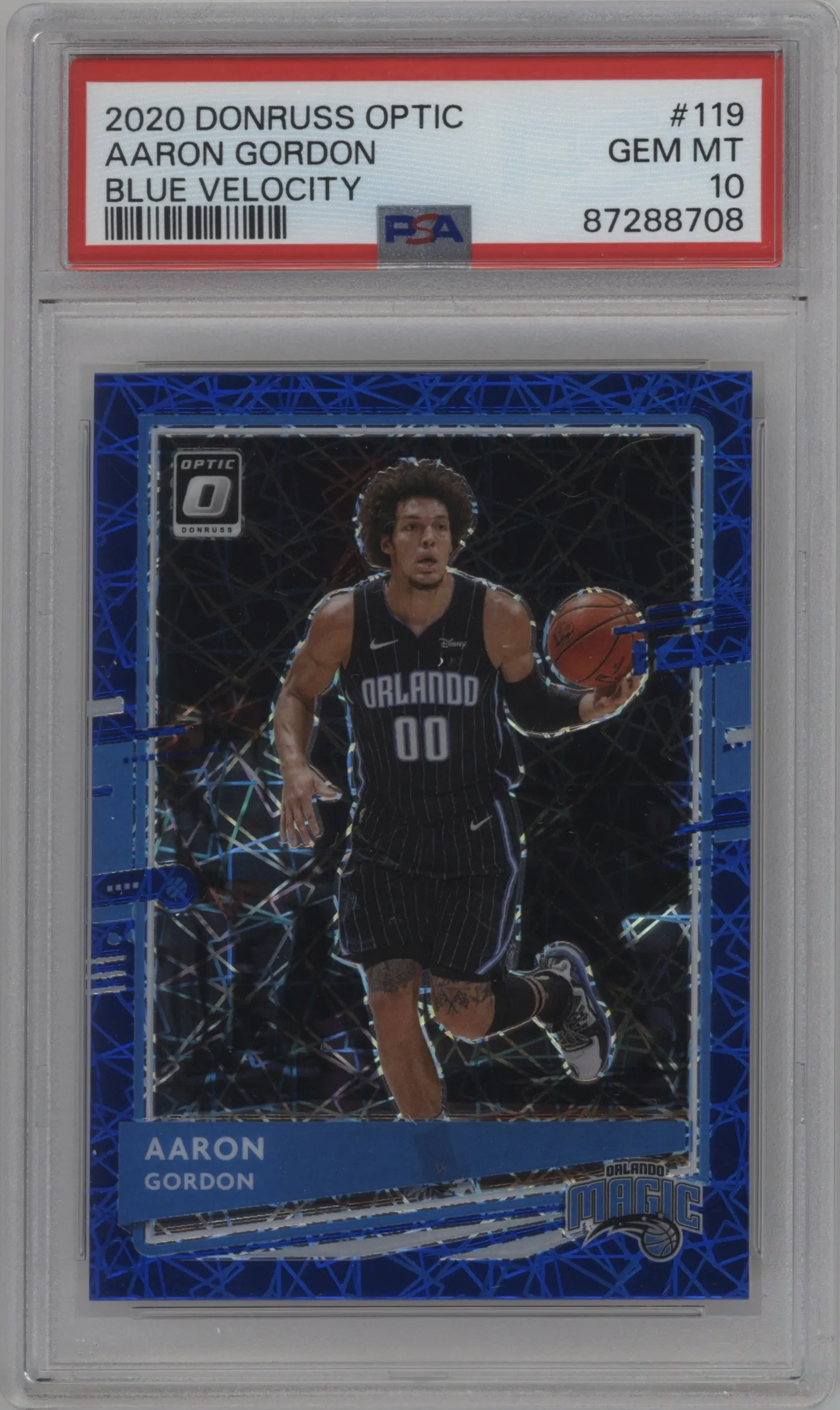 2020 Panini Donruss Optic Aaron Gordon Blue Velocity #119 PSA 10