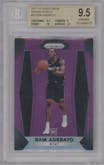 Bam Adebayo from the 2017-18 Panini Prizm  set featuring a Purple Prizm parallel graded by Beckett and given an overall grade of 9.5.