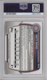 Matt Shaw from the 2023 Bowman Draft set featuring a Refractor parallel graded by PSA and given an overall grade of 10.