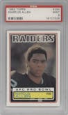 Marcus Allen from the 1983 Topps set graded by PSA and given an overall grade of 9.