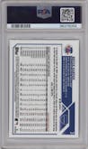 Bryce Harper from the 2023 Topps Chrome set featuring a X-Fractor parallel graded by PSA and given an overall grade of 10.
