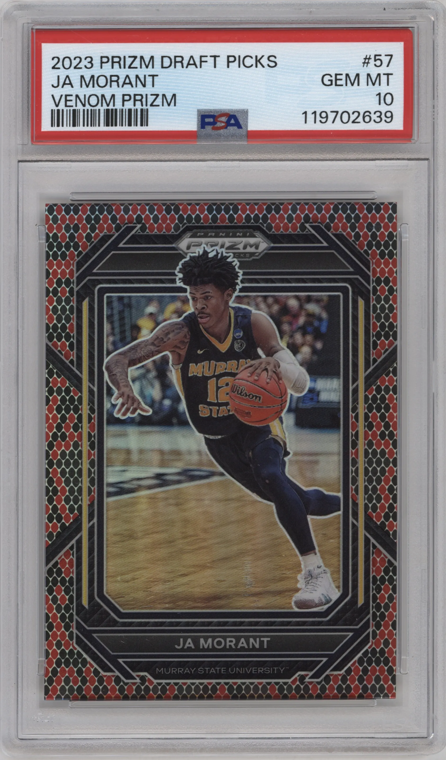 2023 Panini Prizm Draft Picks Ja Morant Venom PSA 10