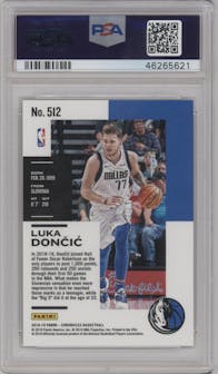 Luka Doncic from the 2018-19 Panini Chronicles set graded by PSA and given an overall grade of 10.