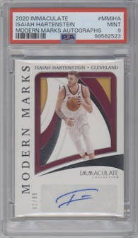Isaiah Hartenstein from the 2020-21 Panini Immaculate Collection  set graded by PSA and given an overall grade of 9.