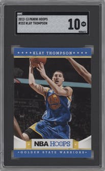 Klay Thompson from the 2012-13 Panini NBA Hoops set graded by SGC and given an overall grade of 10.