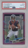 C.J. Stroud from the 2023 Panini Donruss set featuring a Pink parallel graded by PSA and given an overall grade of 10.