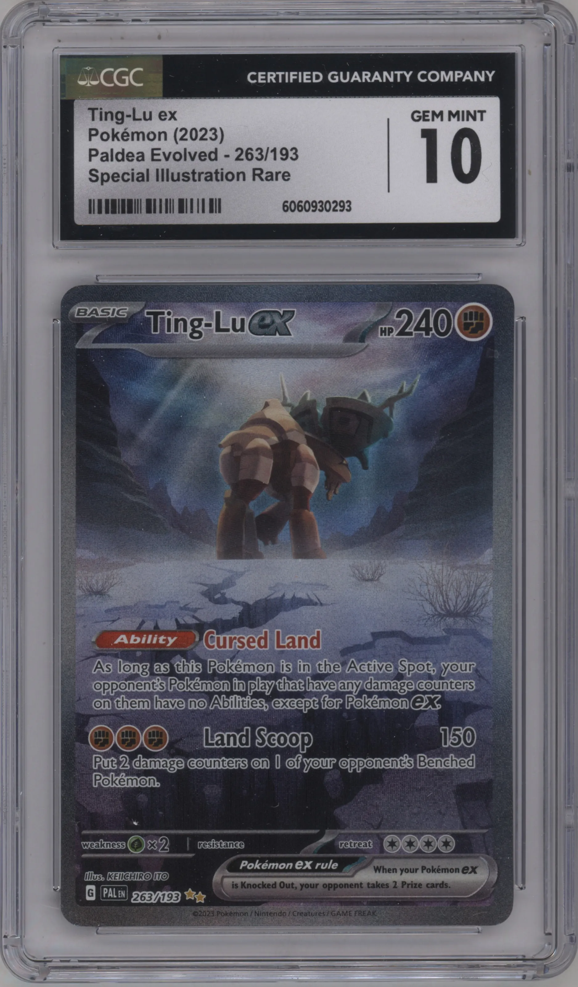 2023 Pokemon SV Paldea Evolved Ting-Lu ex #263 CGC 10