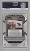 Trey McBride from the 2022 Panini Prizm set featuring a Red Shimmer parallel graded by PSA and given an overall grade of 10.