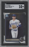 Bobby Witt Jr. from the 2022 Bowman set graded by SGC and given an overall grade of 10.