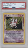 Mr. Mime from the 1999 Pokemon set graded by PSA and given an overall grade of 9.