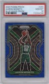 Aaron Nesmith from the 2020-21 Panini Prizm set featuring a Blue Wave parallel graded by PSA and given an overall grade of 10.