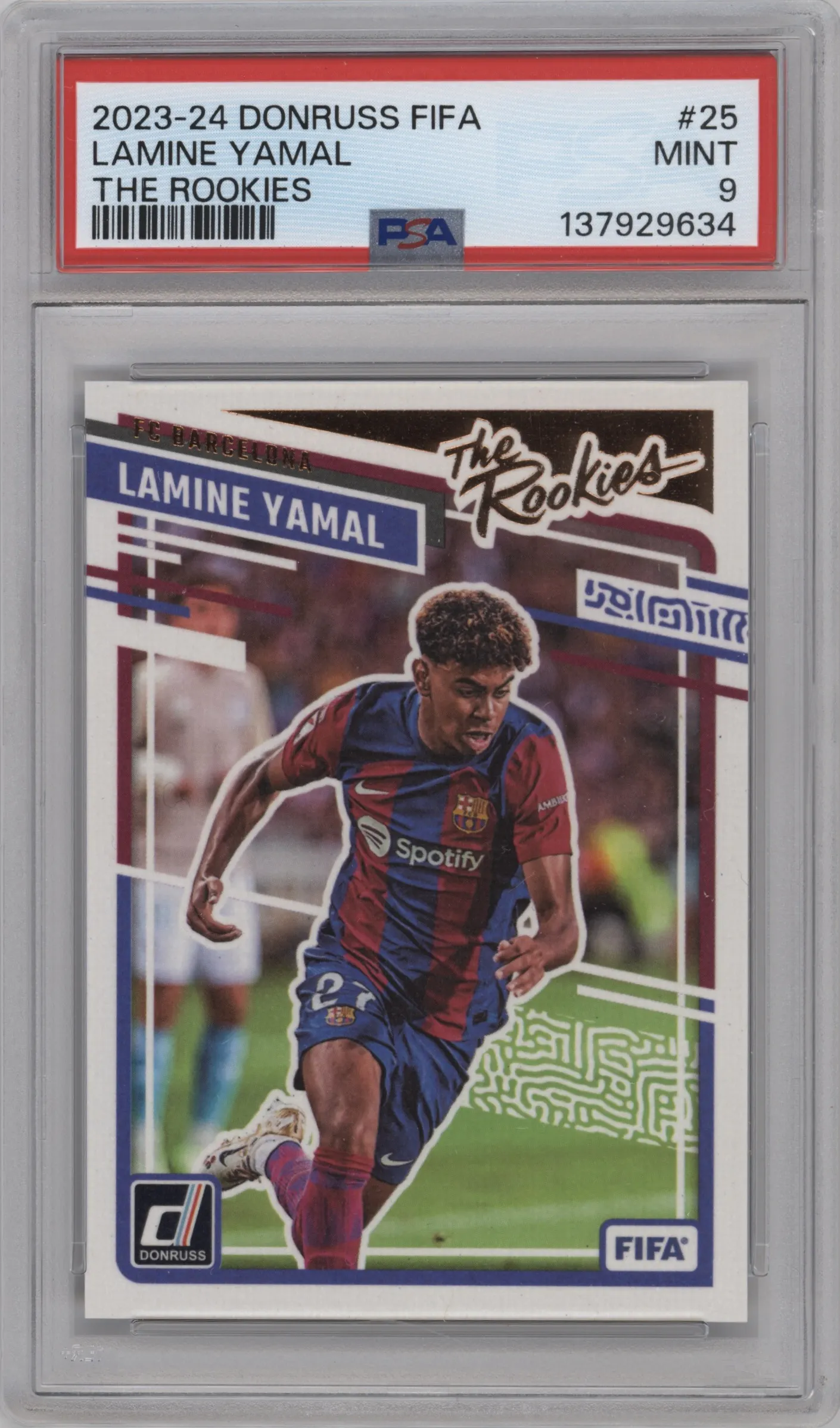 2023 Panini Donruss The Rookies Lamine Yamal #25 PSA 9