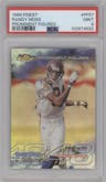 Randy Moss from the 1999 Topps Finest set graded by PSA and given an overall grade of 9.