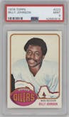 Billy Johnson from the 1976 Topps set graded by PSA and given an overall grade of 9.